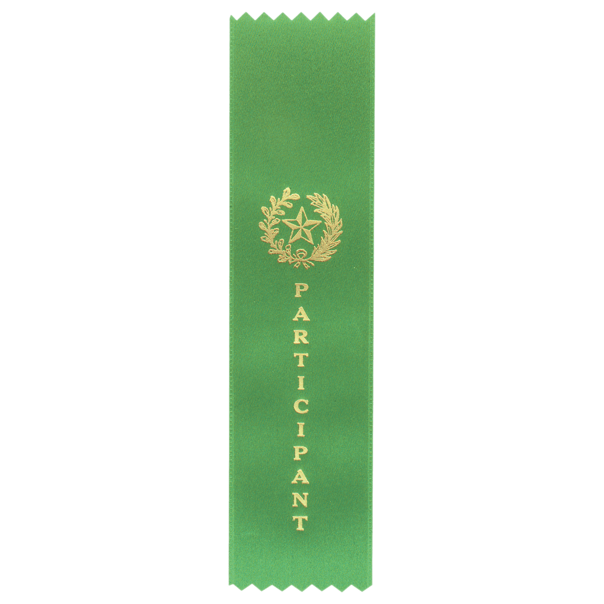 Green Participant Pinked Top Ribbon