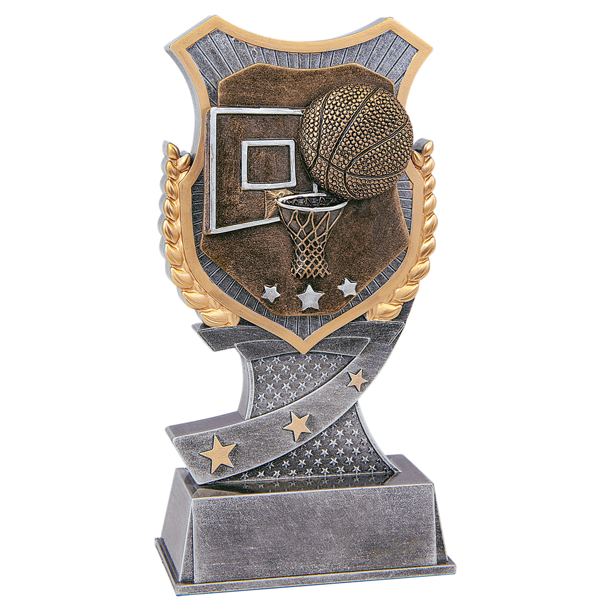6" Basketball Shield Award