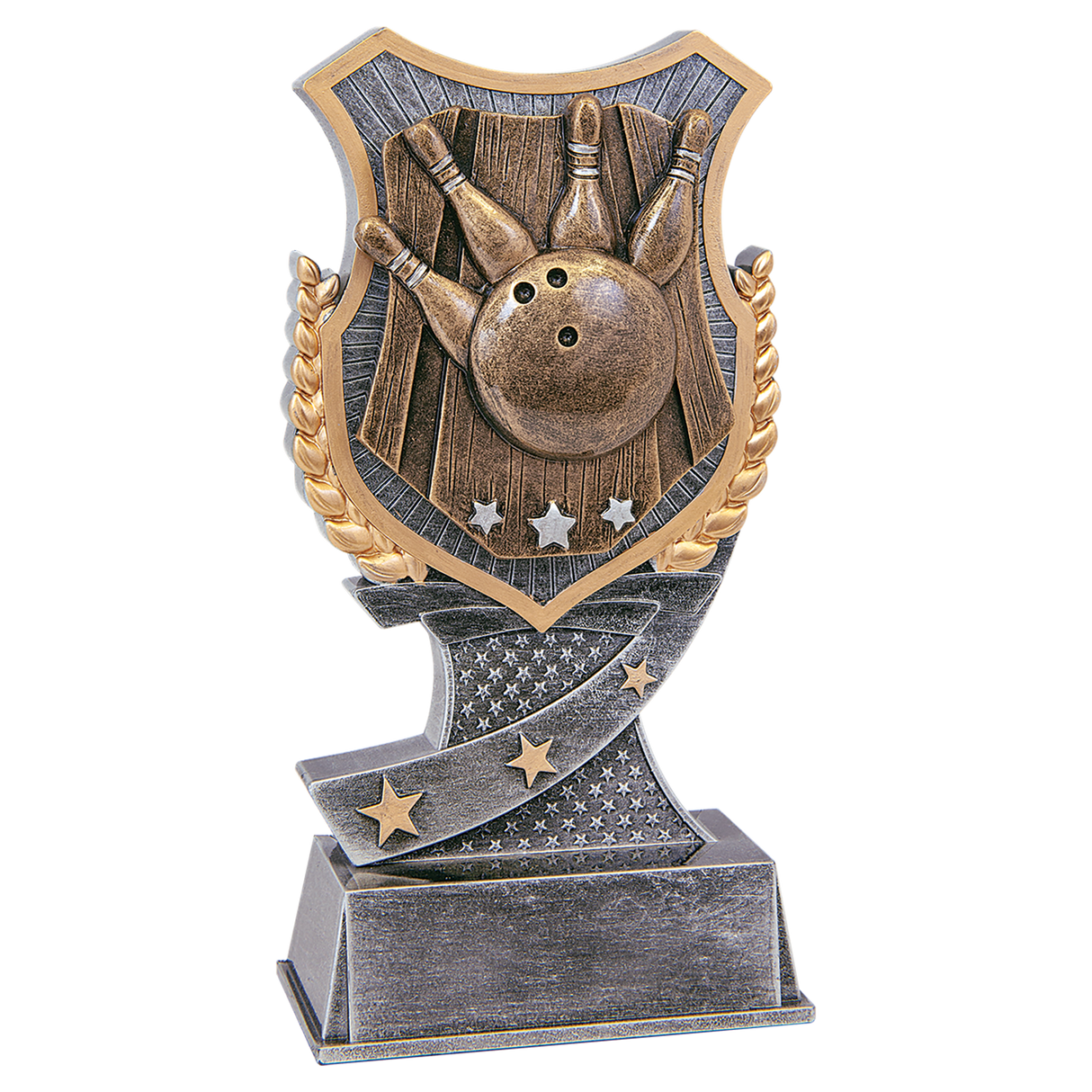 6" Bowling Shield Award
