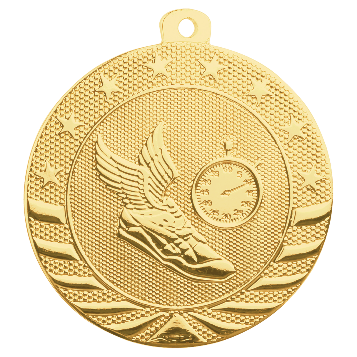 Bright Gold 2" Track Starbrite Medal