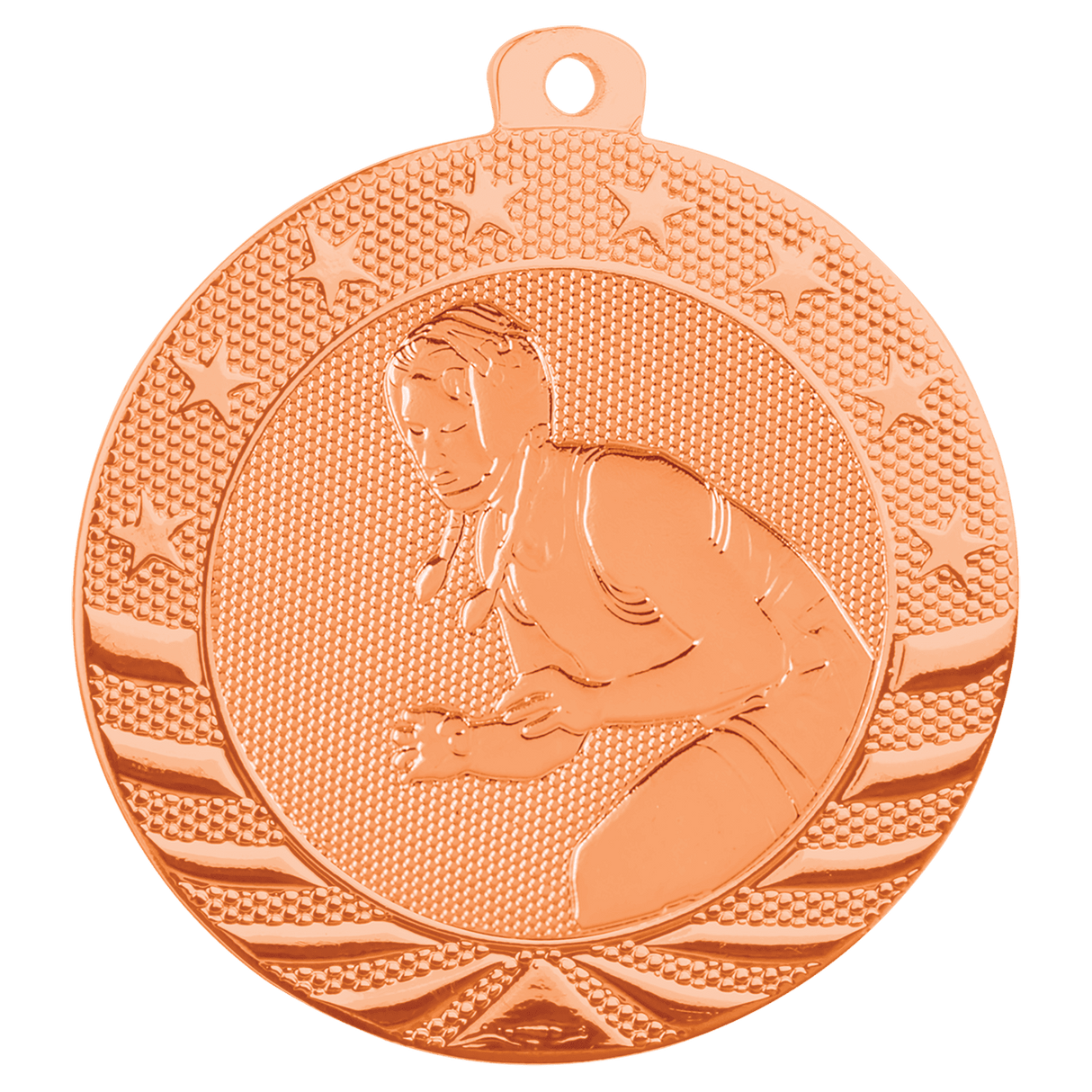 2" Female Wrestling Starbrite Medal