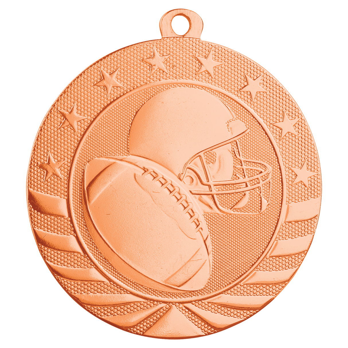 2 3/4" Football Starbrite Medal