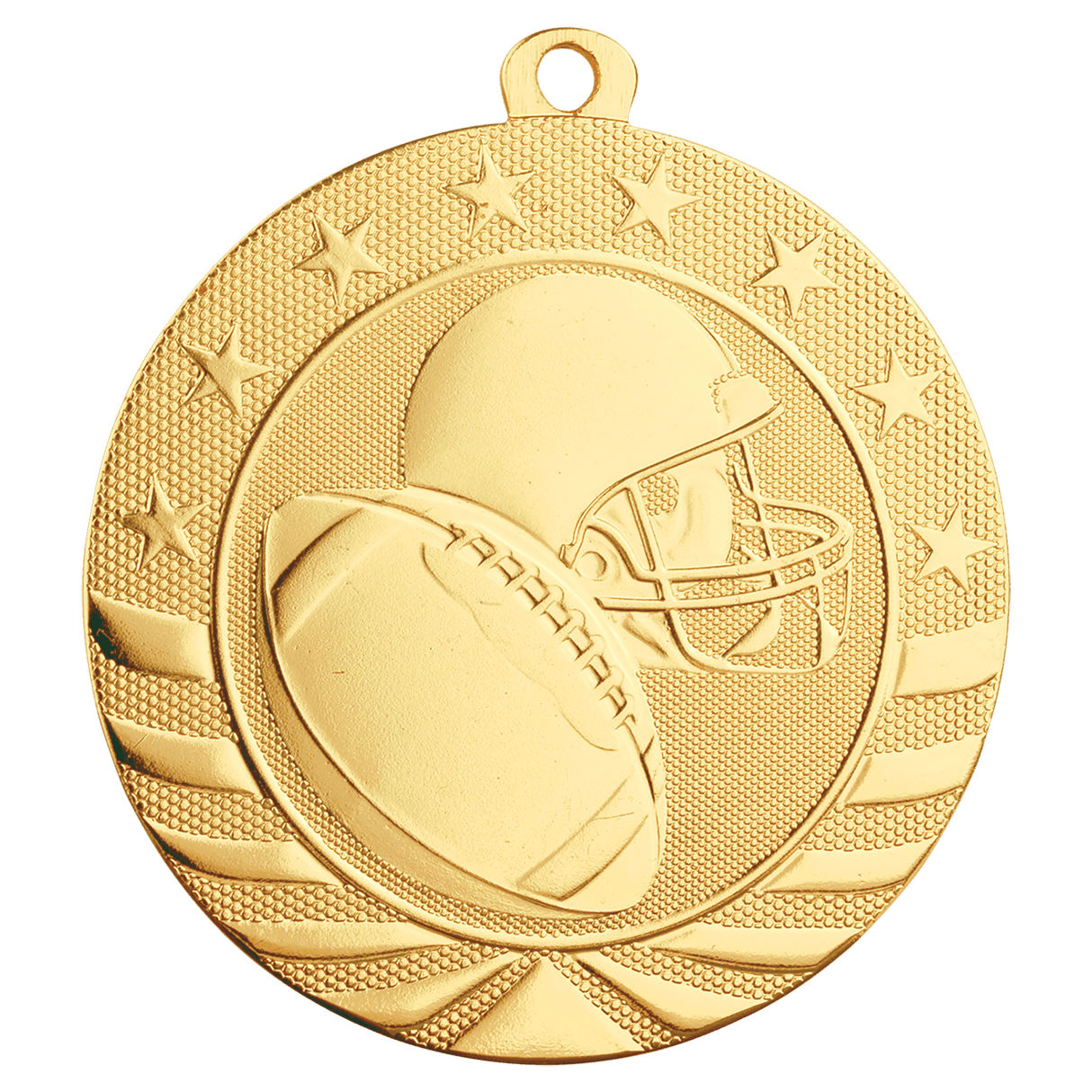 2 3/4" Football Starbrite Medal