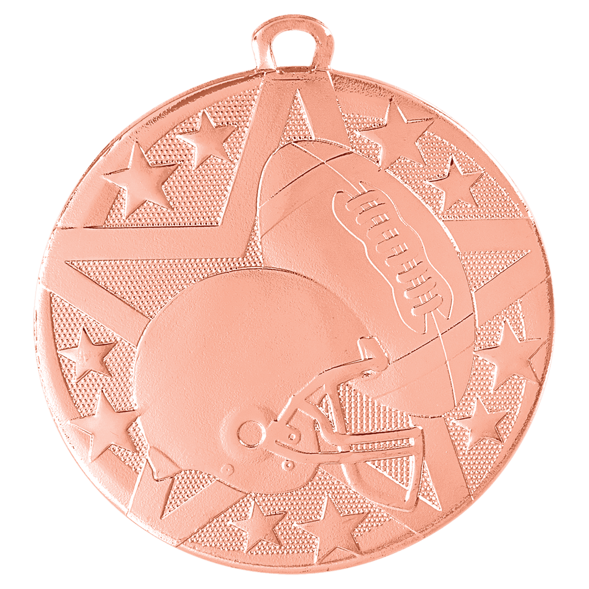 Bronze 2" Superstar Football Medal