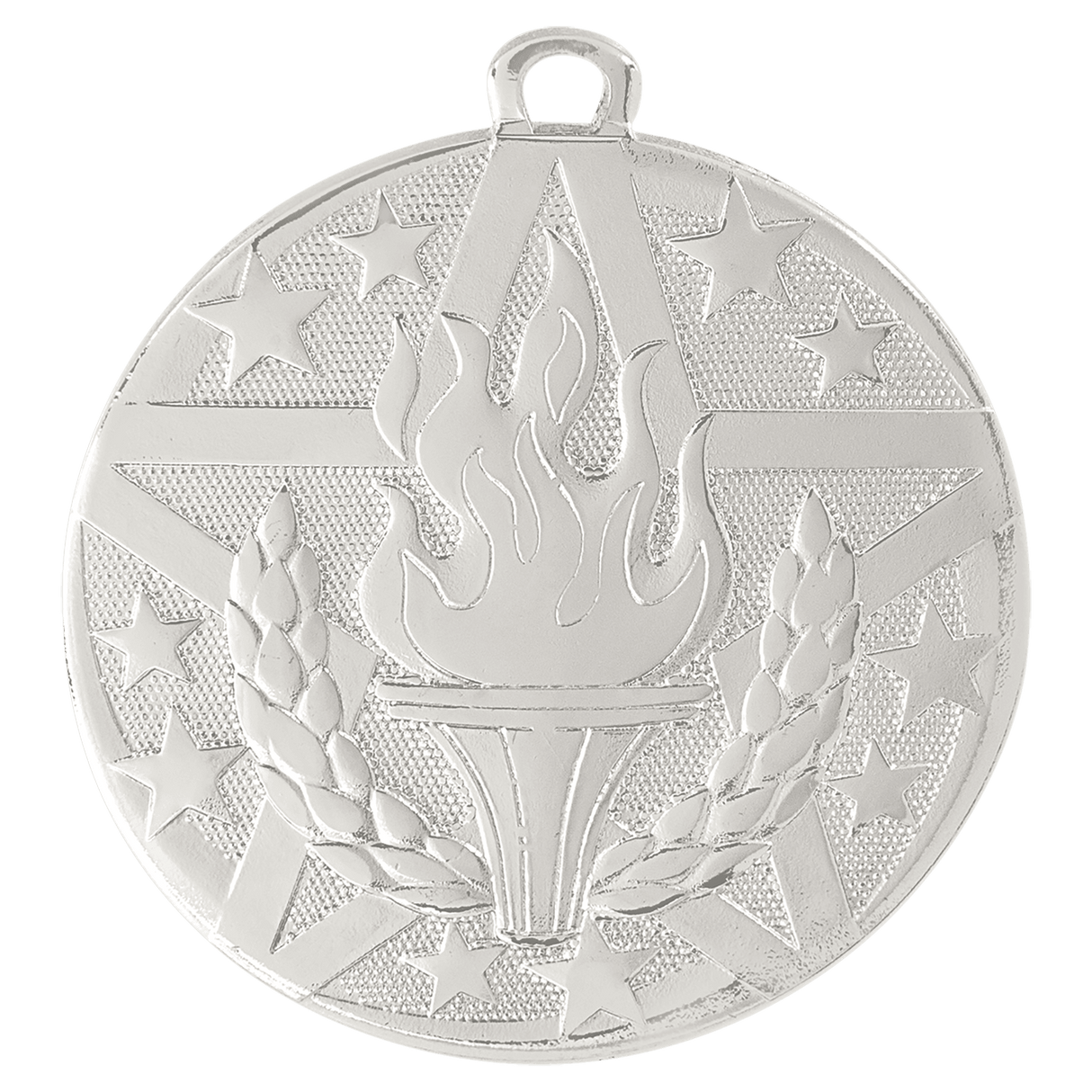Silver 2" Superstar Torch Medal