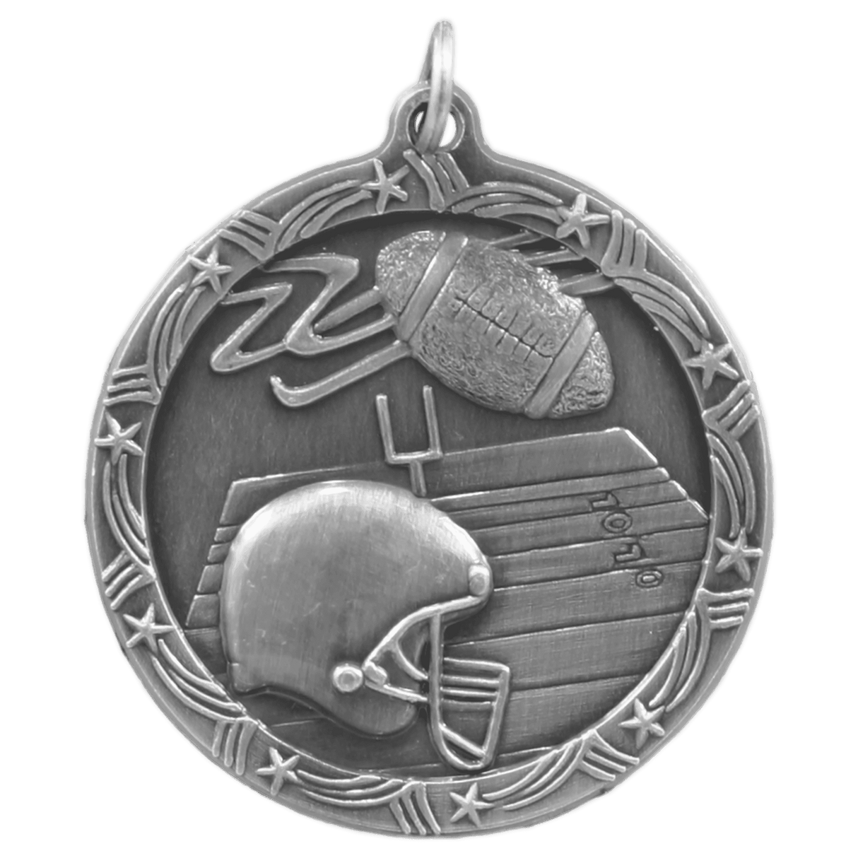 1 3/4" Football Shooting Star Medal