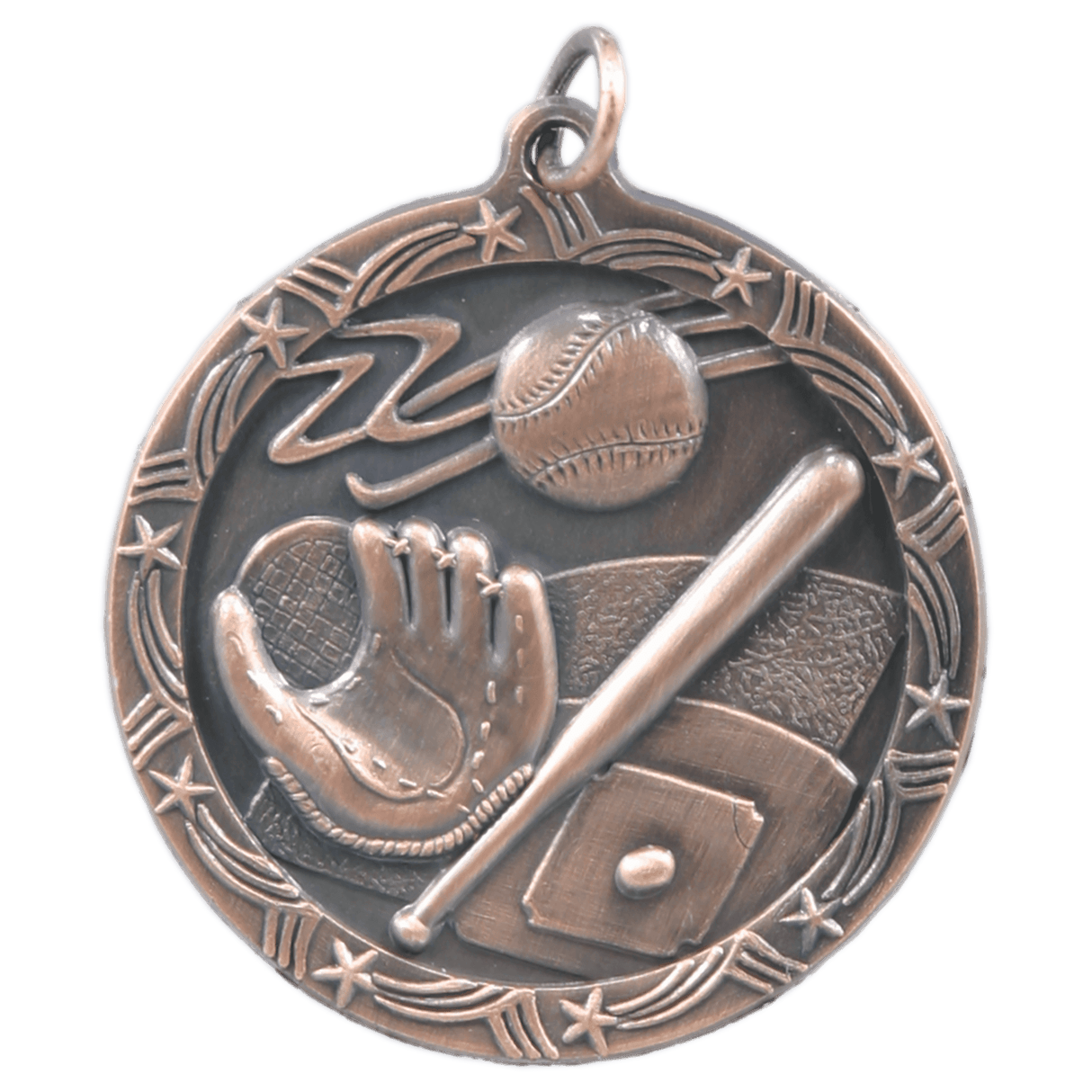 1 3/4" Baseball/Softball Shooting Star Medal