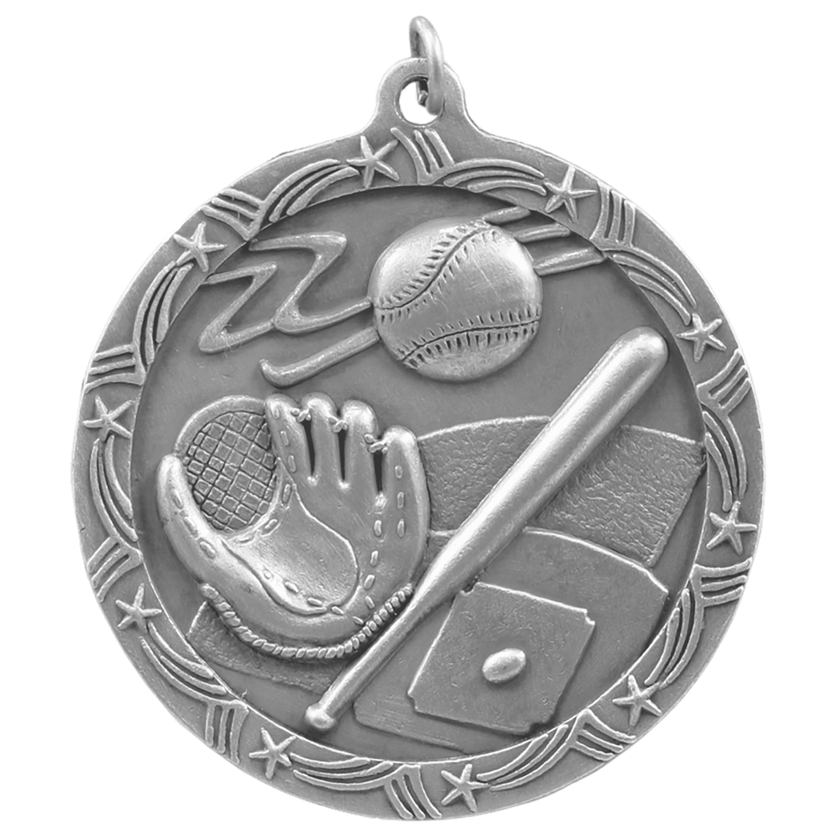 2 1/2" Baseball/Softball Shooting Star Medal