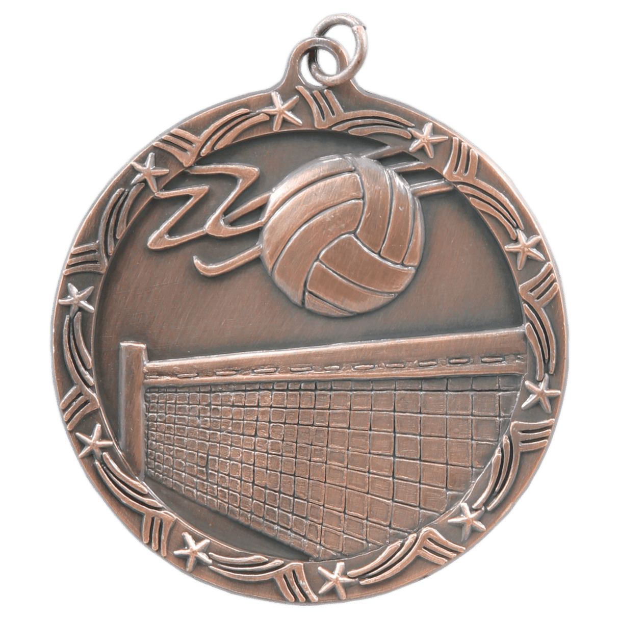 2 1/2" Volleyball Shooting Star Medal