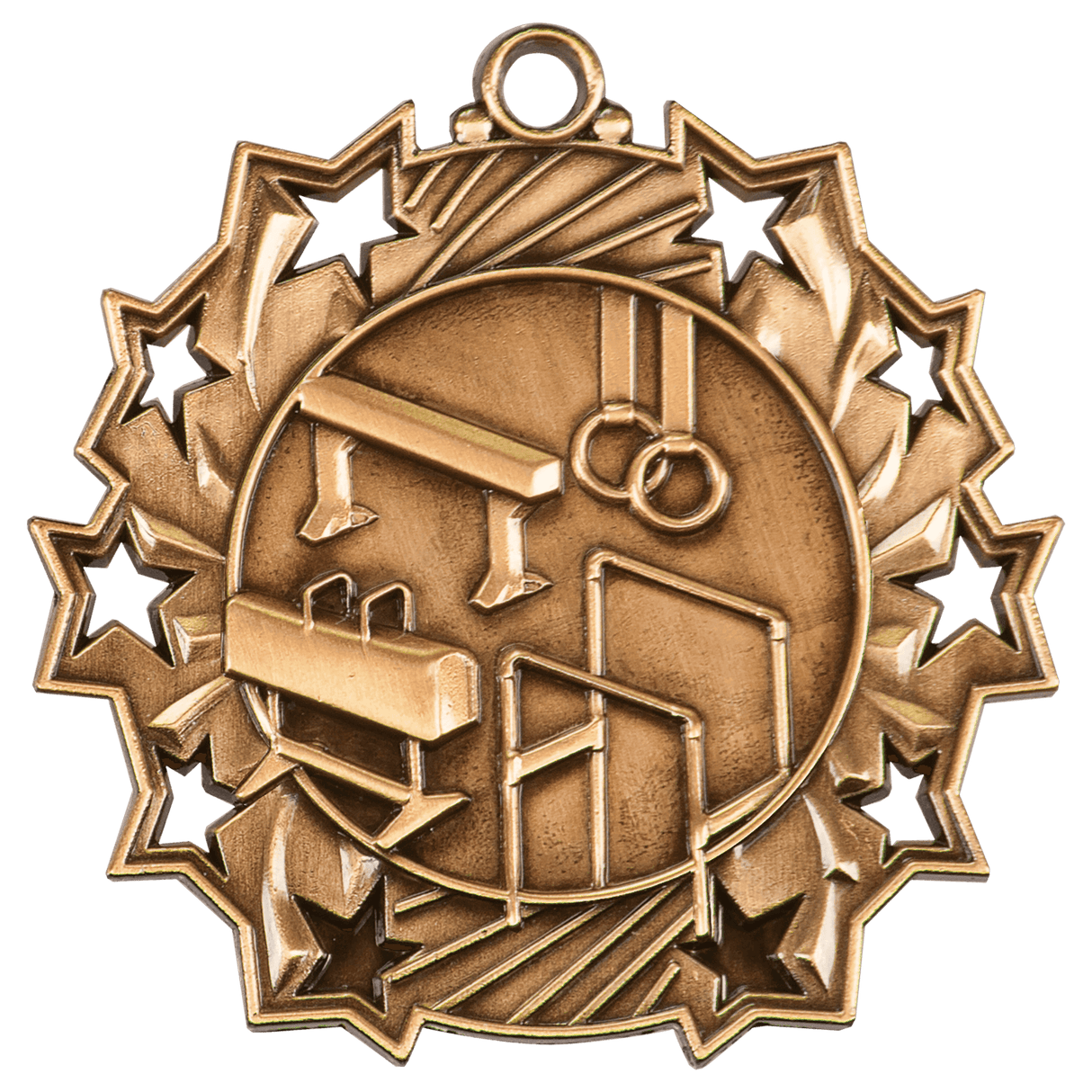 2 1/4" Gymnastics Ten Star Medal
