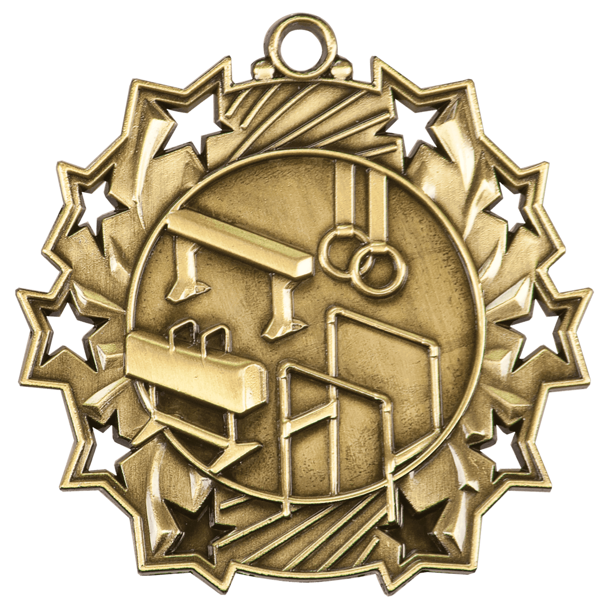 2 1/4" Gymnastics Ten Star Medal