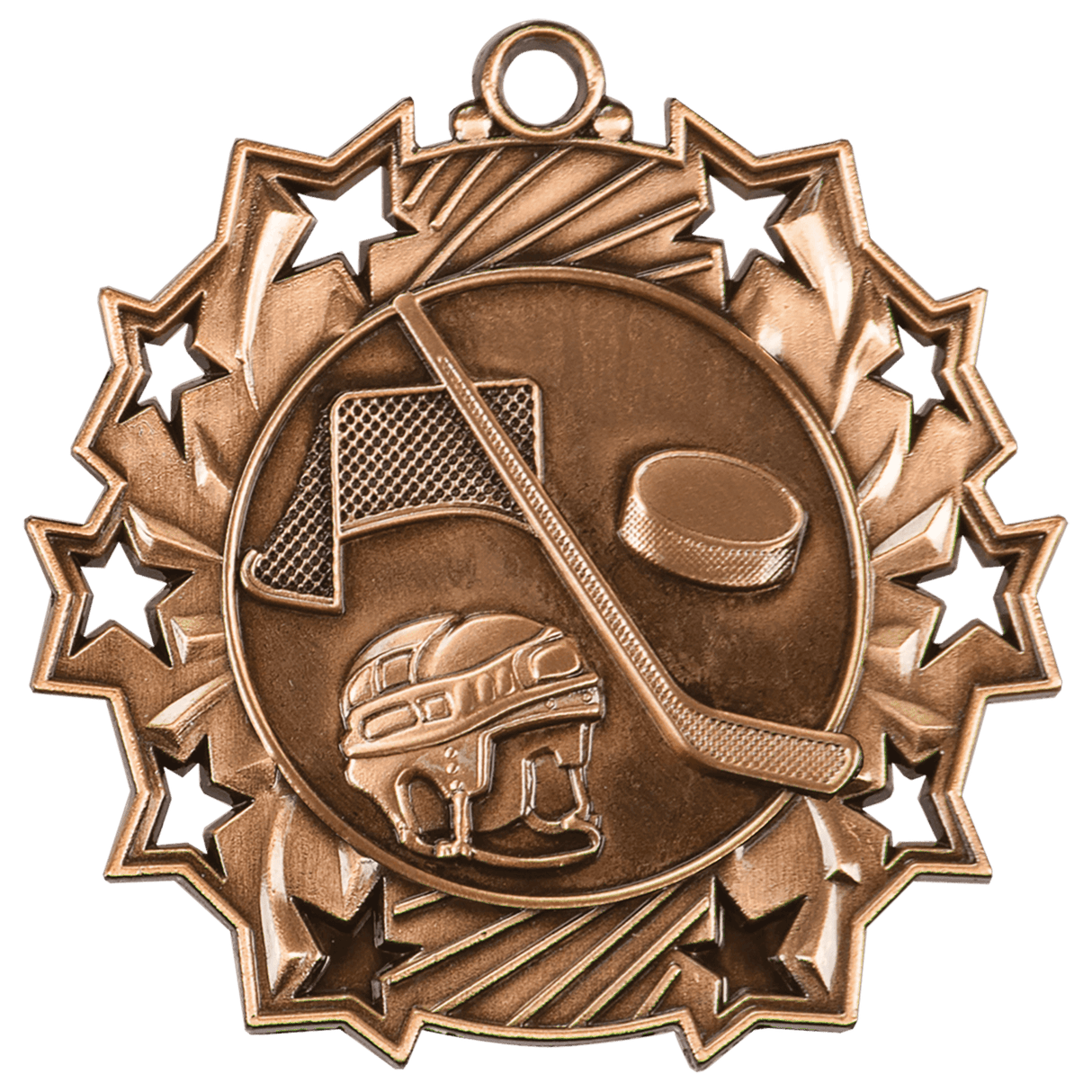 2 1/4" Hockey Ten Star Medal