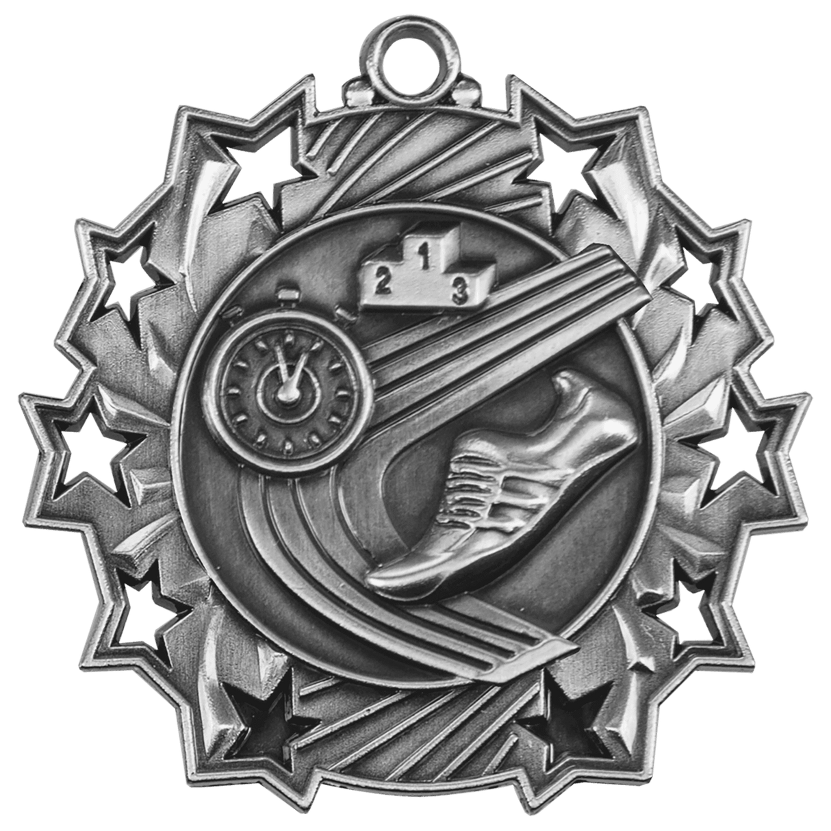 2 1/4" Track Ten Star Medal