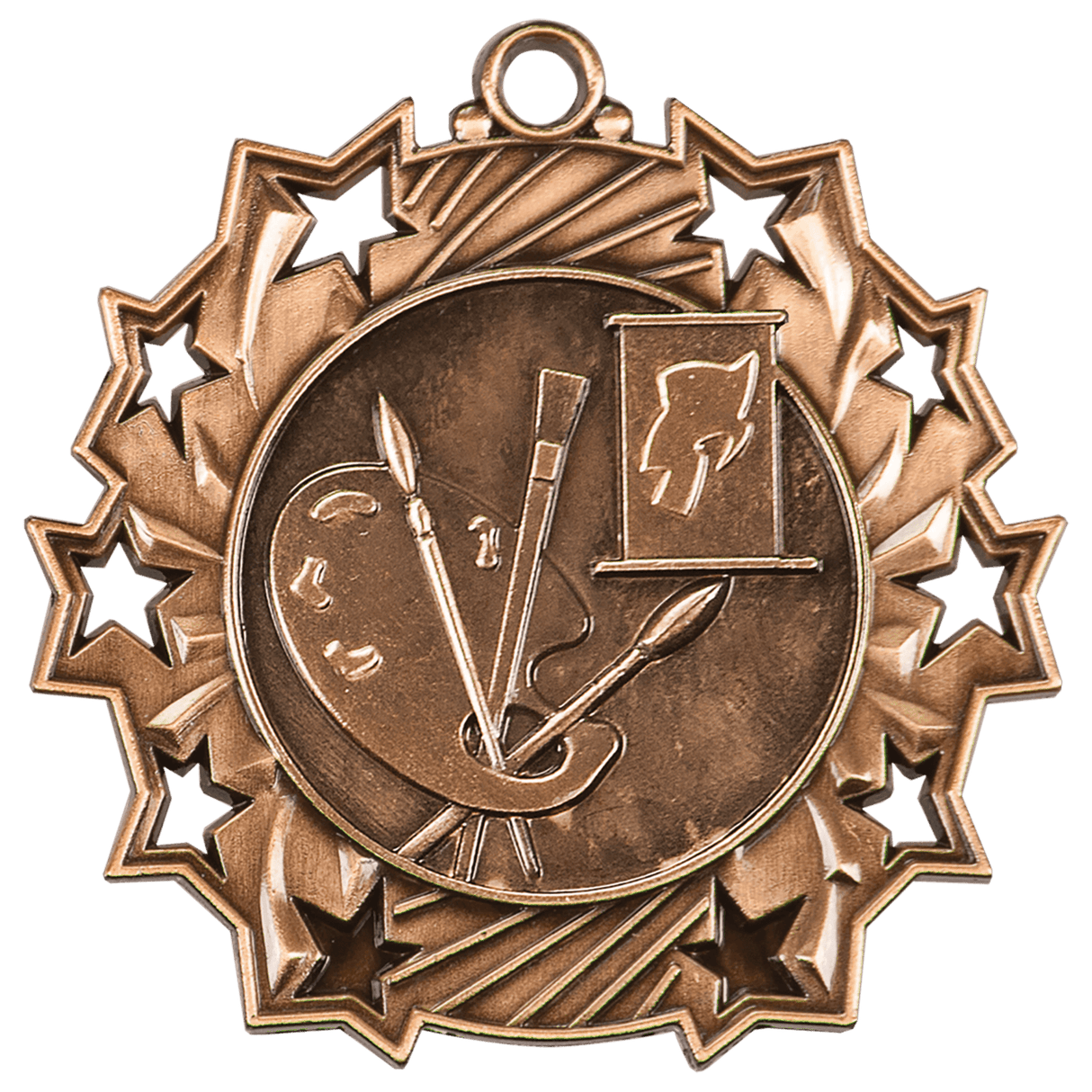 2 1/4" Art Ten Star Medal