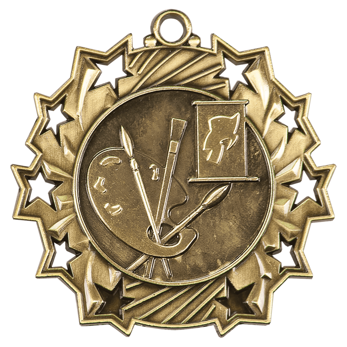 2 1/4" Art Ten Star Medal