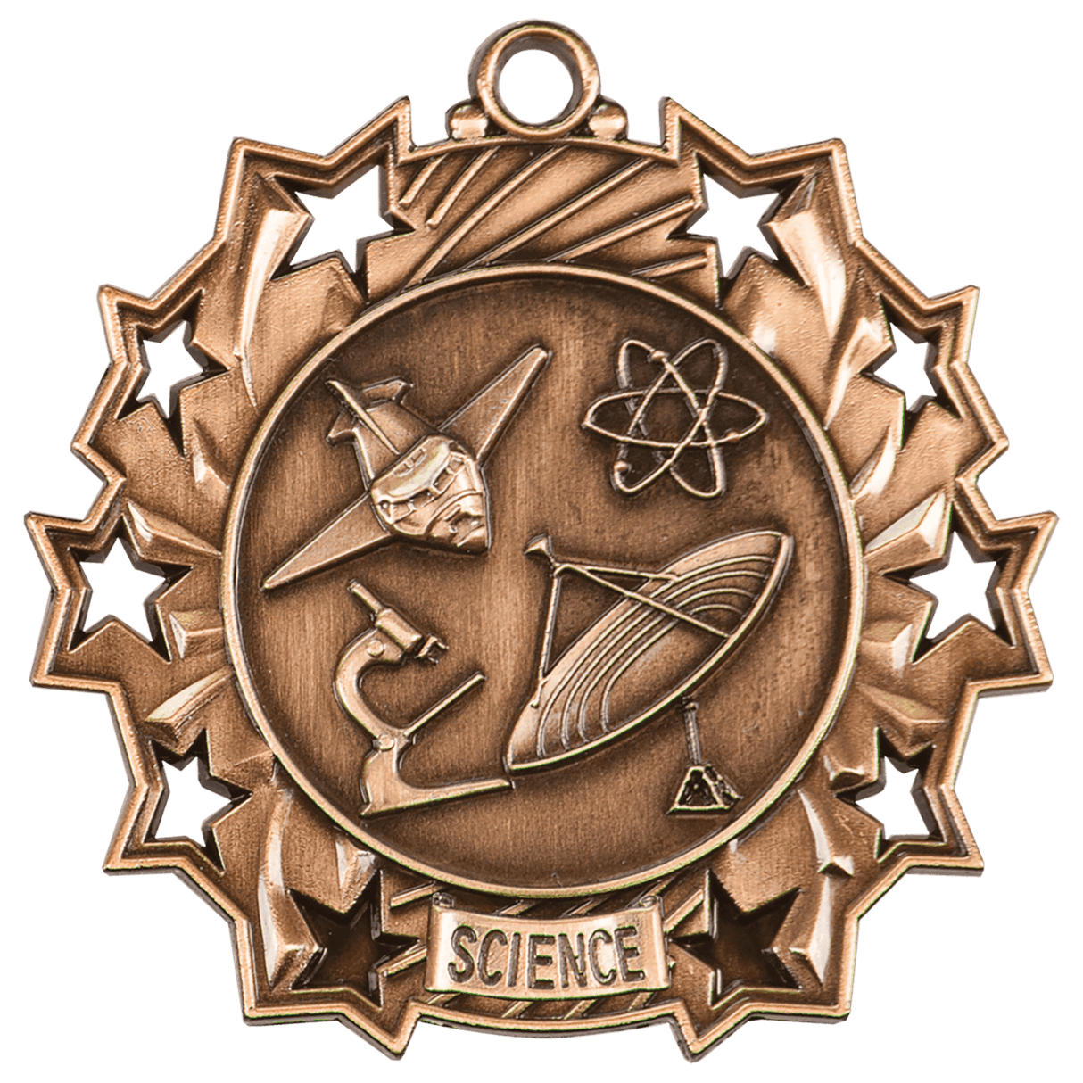 2 1/4" Science Ten Star Medal