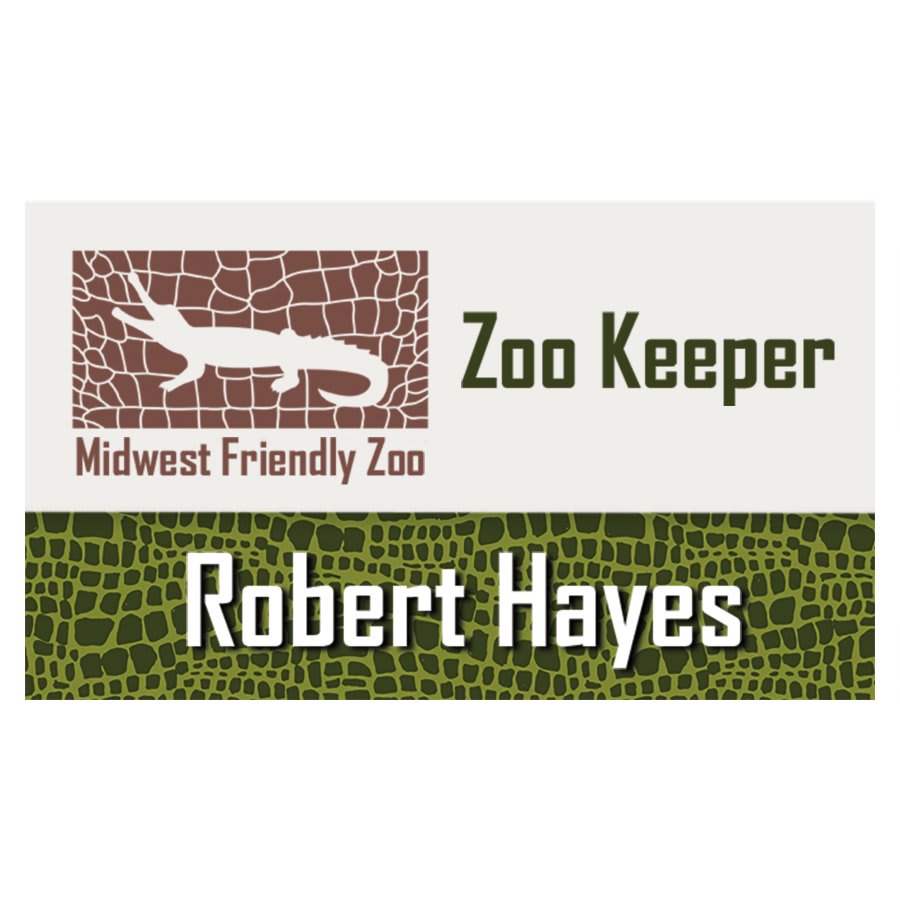 3.5" x 2" Gloss White Unisub Aluminum Name Badge with Square Corners