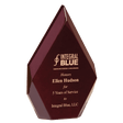 6 1/4" x 10" Engraved and Color-Filled Rosewood High Gloss Diamond