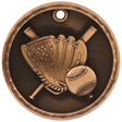 Baseball 3-D Medal-Bronze