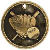 Baseball 3-D Medal