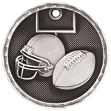 2" 3D Football Medal