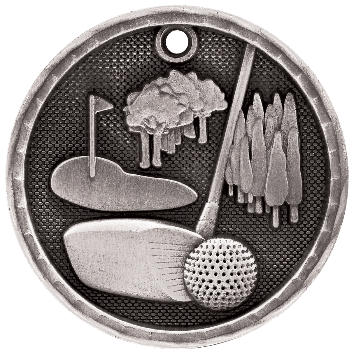 2" 3D Golf Medal