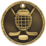2" 3D Hockey Medal
