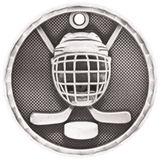 2" 3D Hockey Medal