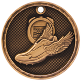 2" 3D Track Medal