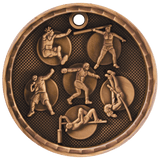 2" 3D Track and Field Medal