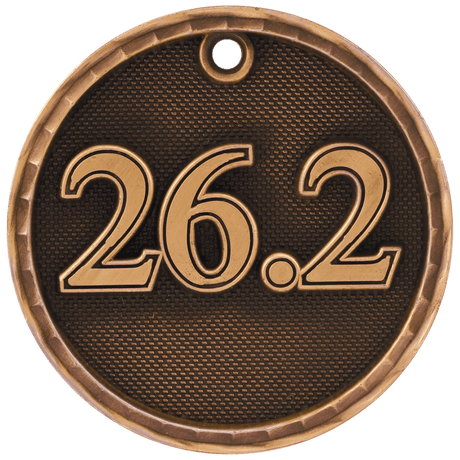Antique Bronze 2" 3D Marathon Medal