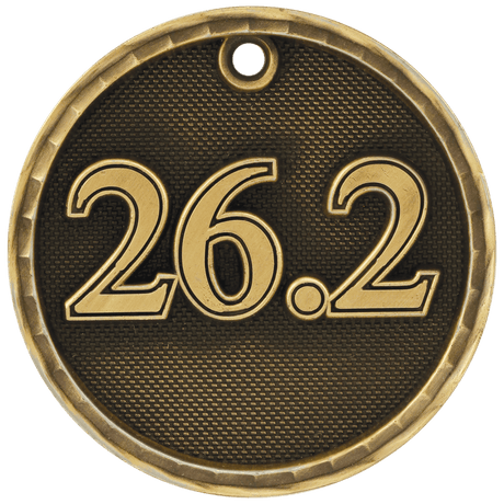Antique Gold 2" 3D Marathon Medal
