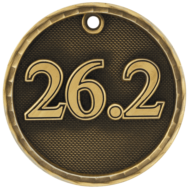Antique Gold 2" 3D Marathon Medal