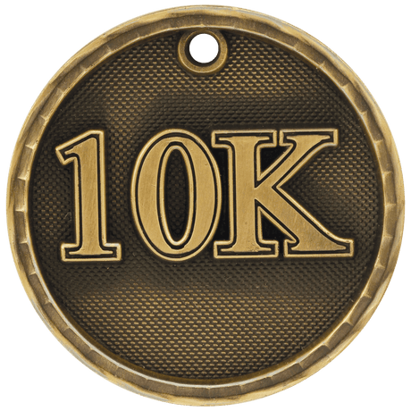 Antique Gold 2" 3D 10K Medal