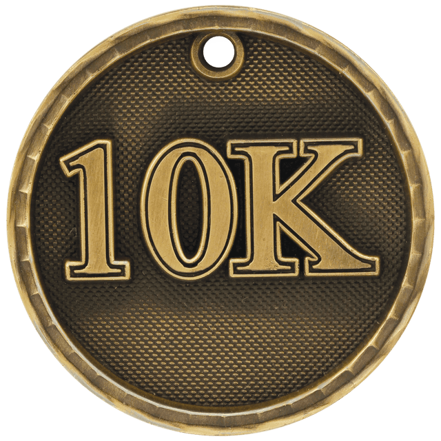 Antique Gold 2" 3D 10K Medal