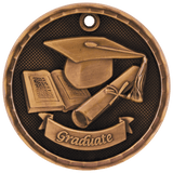2" 3D Graduate Medal