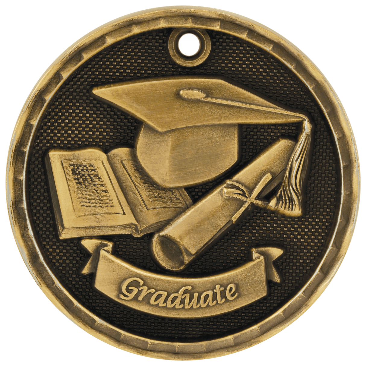 2" 3D Graduate Medal
