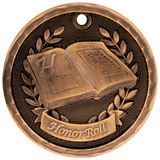 2" 3D Honor Roll Medal