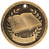 2" 3D Honor Roll Medal