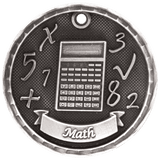 Antique Silver 2" 3D Math Medal