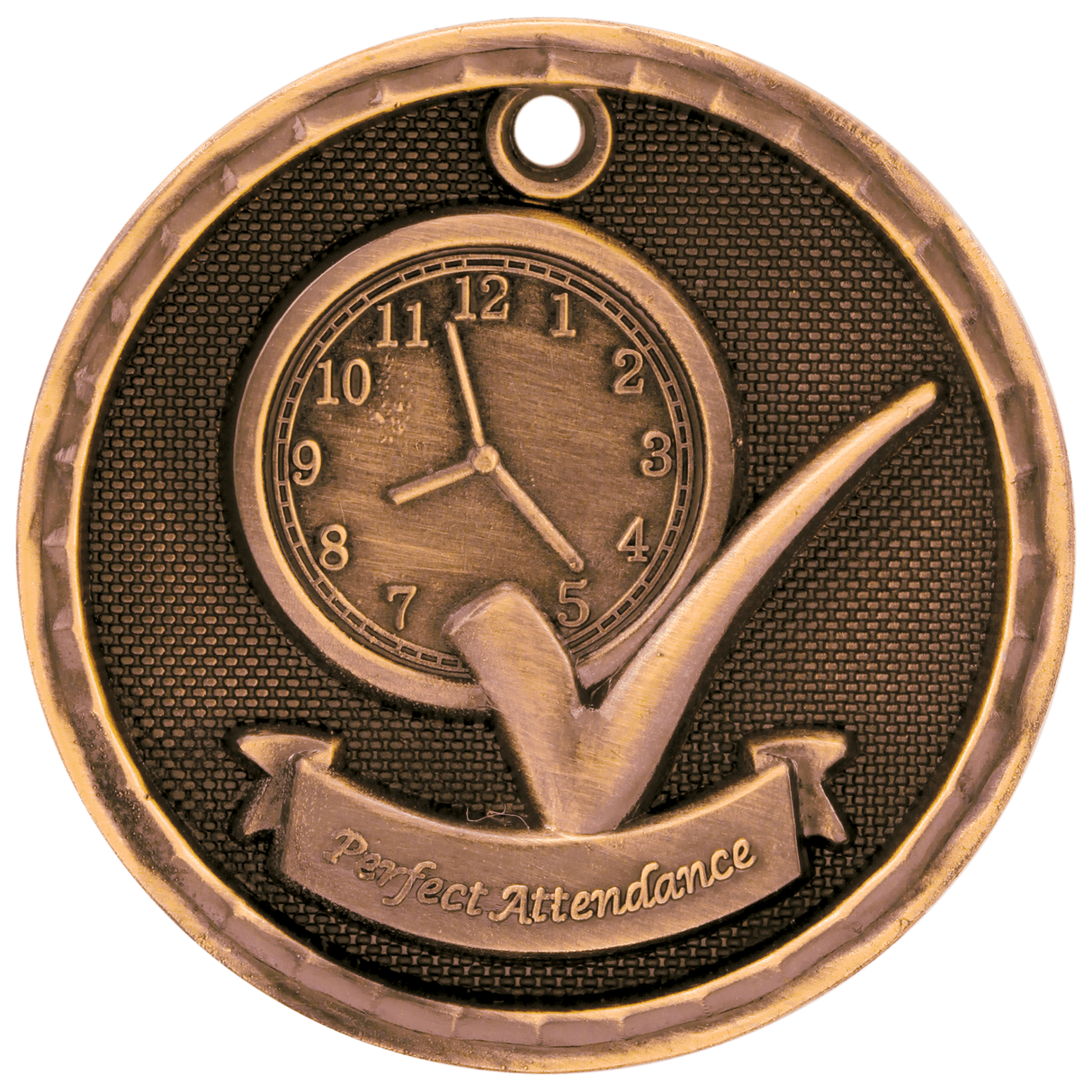 2" 3D Perfect Attendance Medal