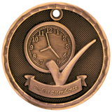 2" 3D Perfect Attendance Medal