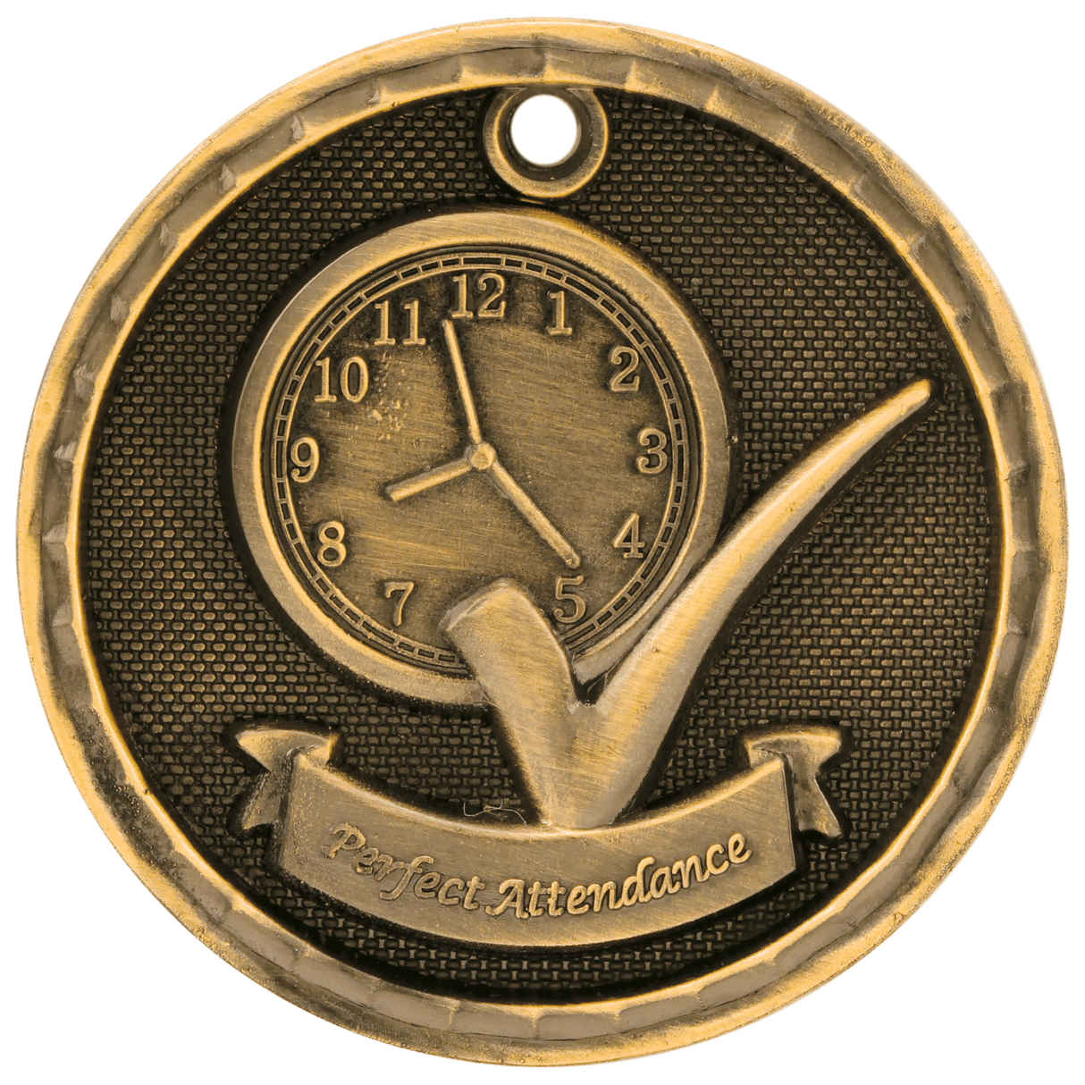 2" 3D Perfect Attendance Medal
