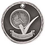 2" 3D Perfect Attendance Medal