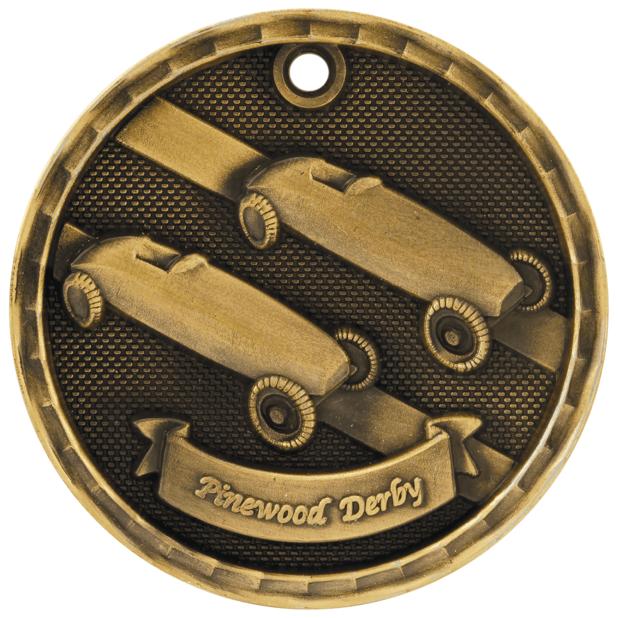 2" 3D Pinewood Derby Medal