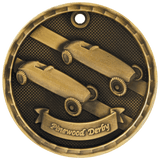 2" 3D Pinewood Derby Medal