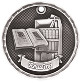 2" 3D Reading Medal