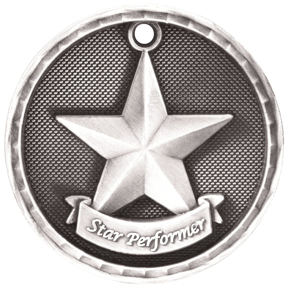 2" 3D Star Performer Medal