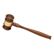 7 1/2" Walnut Gavel with a Gold Gavel Band