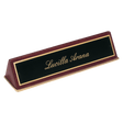 9 1/2" x 2 1/2" x 2" Rosewood Piano Finish Desk Wedge with Black Plate